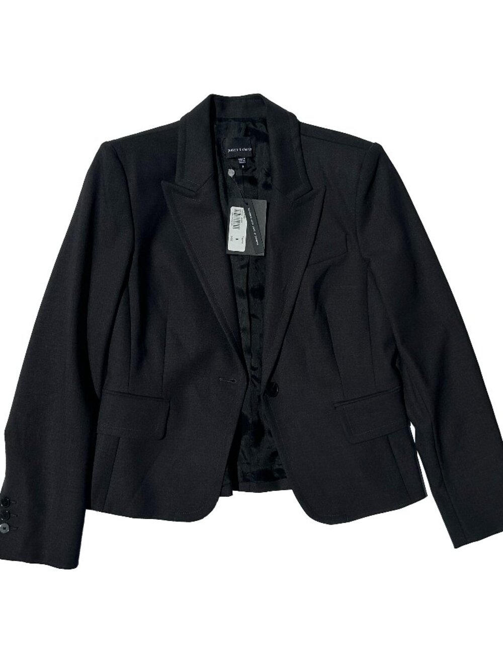 Judith & Charles Wool Blazer – Size 8 (Charcoal) – New with Tags